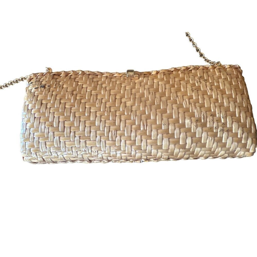 Rodo Vintage Straw Wicker Clutch Purse Made in Italy - Picture 3 of 6